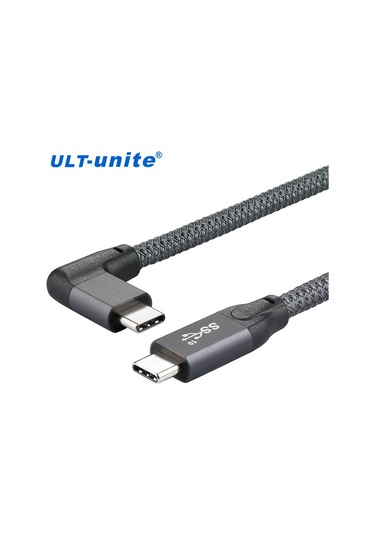 Ximistore9 Gri 0.5m Usb3.2 Type-c Erkek-erkek Döner Kablosu: Pd100w Hızlı Şarj, 4k Ses-video Ve 20gbps Aktarım, Thunderbolt3 Uyumlu