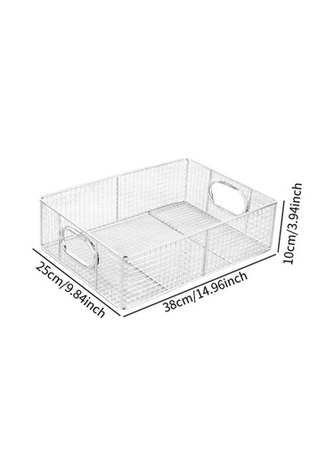 Homyl Restoran Için Paslanmaz Çelik Kızartma Sepeti Tava Ekmek Gümüş