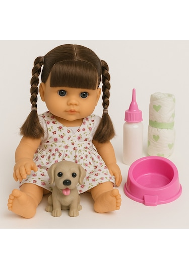 Saçları Örgülü Esmer Altını Islatan Masal Okuyan Melis Bebek