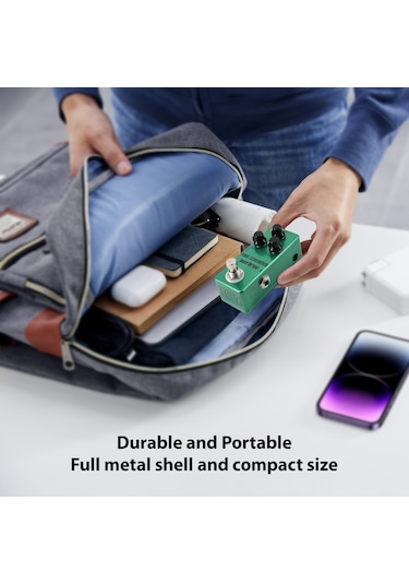 Geeksen Gitar Overdrive Pedalı Elektrik Gitar Efekt Pedalı True Bypass Çinko Alaşımlı Kabuk Dc 9v 6.35mm Gir Yeşil