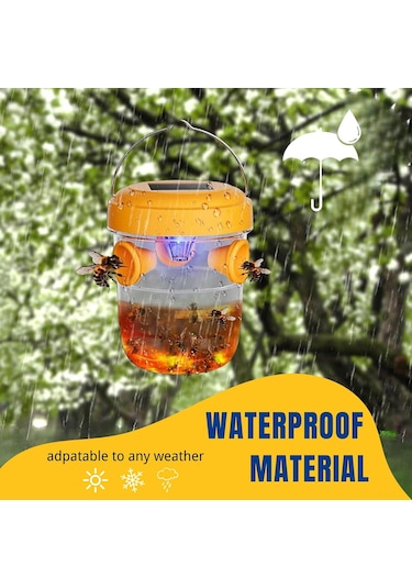 Gajeena Dış Mekan Gantung Tipi Güneş Enerjili Arı Tutucu - 2 Adet Sarı Arı Tuzağı