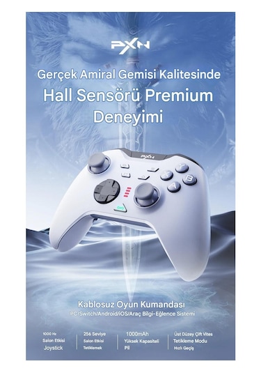 P5 Kablosuz Oyun Denetleyicisi 2.4g Bluetooth Hall Etkisi Gamepad