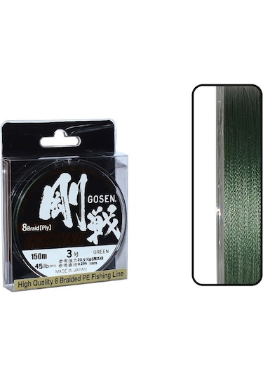 Gosen W8 Casting Pe 8 Örgü Spin Ip Misina 150Mt Yeşil (544649034)