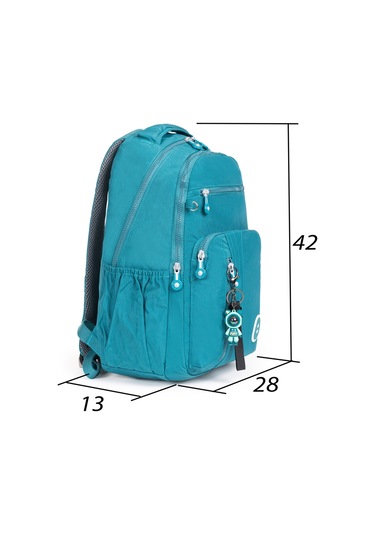 Modern Tarzda Su Geçirmez Krınkil Kumaş Okul Sırt Çantası Hafif, Konforlu Ve Fonksiyonel Tasarım - Mavi MAvi