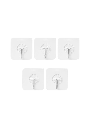 Suntek Banyo Ev Geliştirme Kapısı Kendinden Yapışkanlı Kanca 5 Adet Çok Renkli