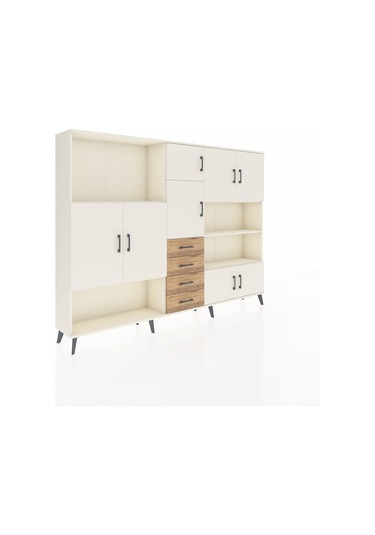 Arges Dolap 9 Raflı 4 Çekmeceli 8 Kapaklı 220x30x163 Aytaşı-aytaş Aytaşı-aytaşı/çam