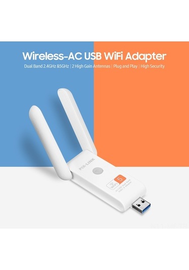Novahub Çift Bantlı Usb Wifi Adaptörü 300mbps 2.4ghz & 866mbps 5ghz, 2 Antenli, Yüksek Güvenlik, Kullanım Kolaylığı