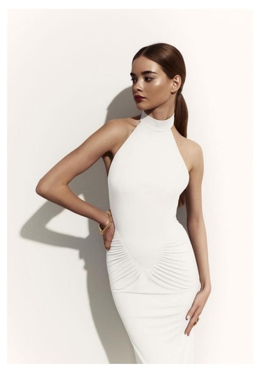 Visteriya Elbise Beyaz