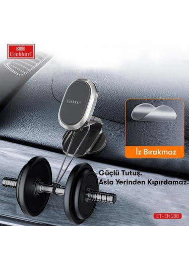 Earldom Eh188 Katlanabilir Manyetik Araç Tutucu - Siyah M414