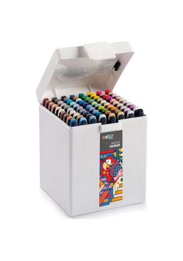 Plus Sketch Marker Çift Taraflı Çizim Kalemi 80 Renk Renkli