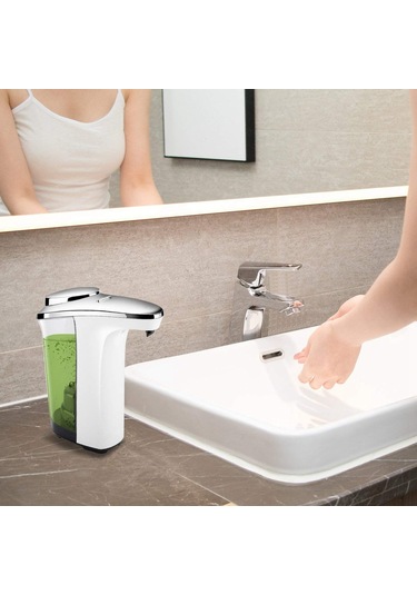 Xurunkeji Otomatik Sabunluk Kompakt Sensörlü Pompa Ayarlanabilir Sabunluk Hacmi Kontrolü Pil İle Çalışır 17 Oz/500 Ml Mutfak Ve Banyo İçin Gümüş Ve Beyaz Xurunkeji Otomatik Sabunluk Kompakt Sensörlü Pompa Ayarlanabilir Sabunluk Hacmi Kontrolü Pil İle Çalışır 17 Oz/500 Ml Mutfak Ve Banyo İçin Gümüş Ve Beyaz