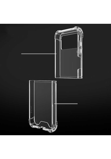 Goocamp Galaxy Z Flip 3 Uyumlu Nitro Anti Shock Silikon-renksiz Renksiz
