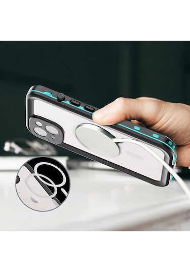 iPhone Uyumlu 14 Kılıf Su Ve Toz Geçirmez 360 Tam Koruma Shockproof Kapak