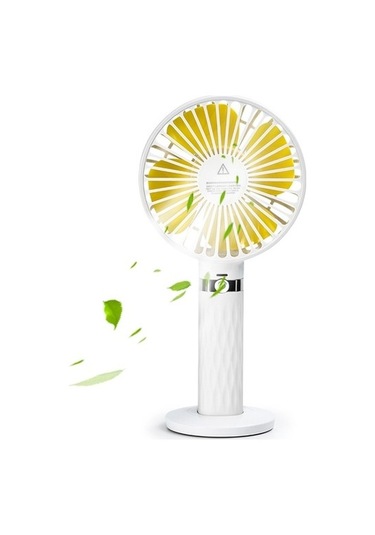 Yue Store S8 Taşınabilir Sessiz El Handhd Masaüstü Ectric Fan Sky Mavisi 3084 Beyaz