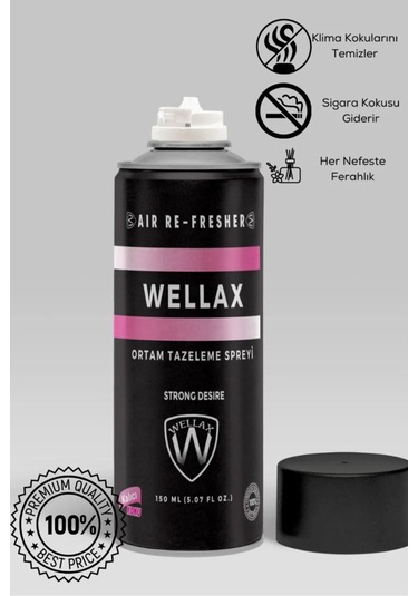 Koku Giderici Klima Bombası Dezenfektan Sprey 150 Ml, Temizleyici Tazeleyici Strong Desire