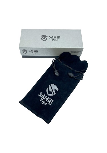 Şahin Sarı Yıldız Bent Apple 9mm Filtreli Akrilik Saplı Pipo - İstanbul 233