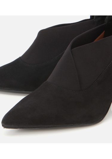 Hotiç Kadın Süet Deri Streç Detaylı İnce Topuklu Stiletto 01ayh315480a100 01ayh315480a100 Siyah