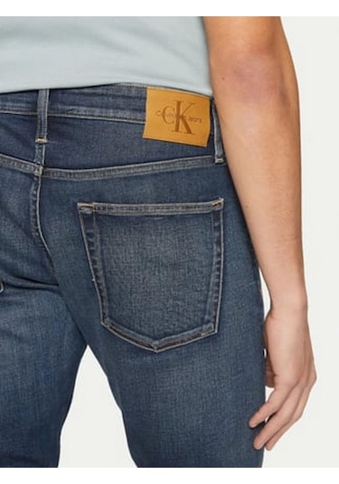 Calvin Klein Erkek Slim Fit Normal Paça Mavi Mavi