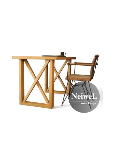 Neiwel Loel Doğal Ahşap Çalışma Ve Ofis Masası-70cm-200cm Açık Ceviz