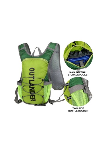 Dancemonkey Yansıtıcı Su Mesanesi Hidrasyon Sırt Çantası Nefes Alabilir Naylon Sırt Çantası Bisiklet Koşu İçin Siyah