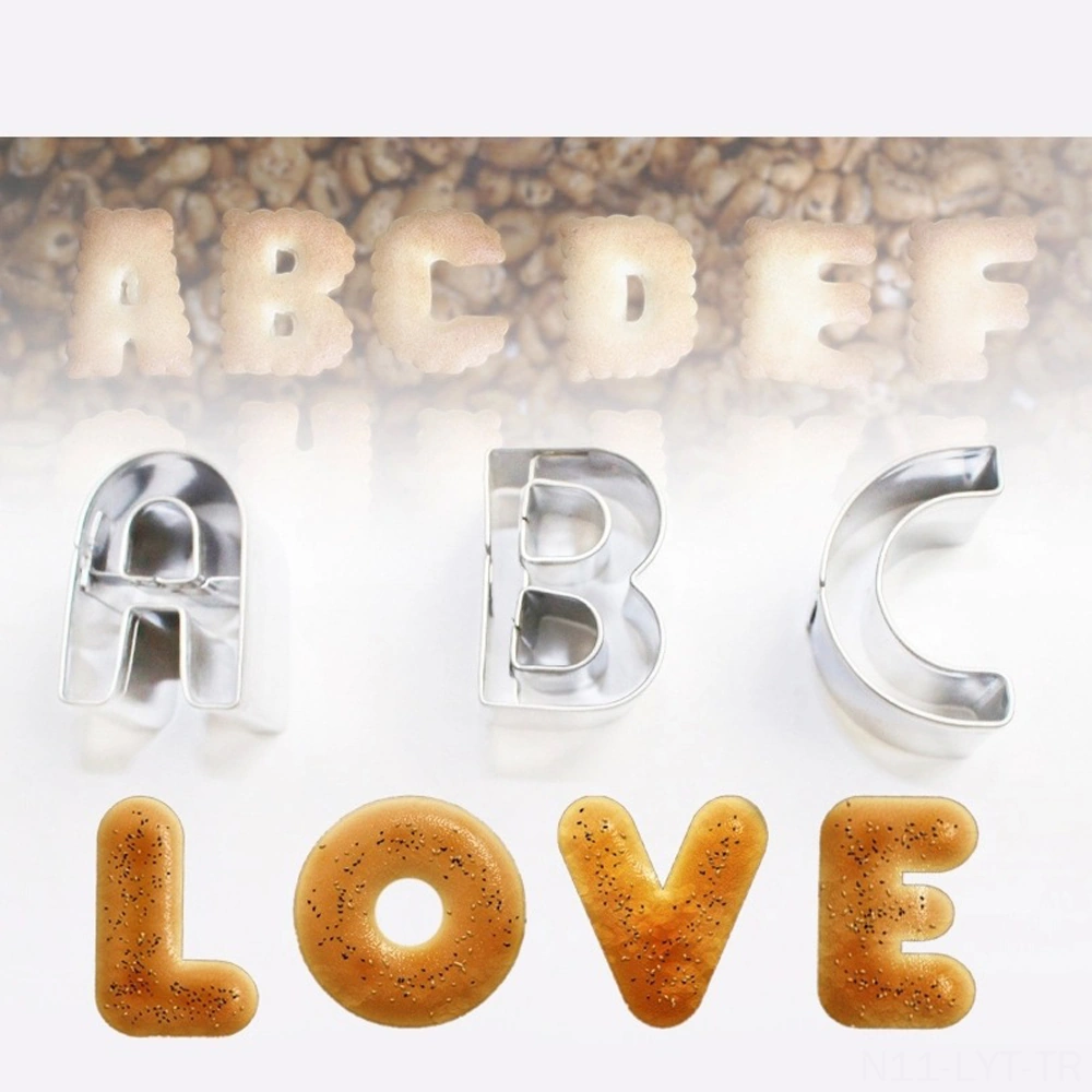 Youtek 26 Harfli Paslanmaz Çelik Kurabiye Kalıbı - Çocuk Dostu Ev Fırında Dıy Pizza, Kurabiye Kesme Aleti Diğer