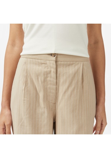 Nautica Kadın Bej Regular Fit Pantolon Düz 55p705t Bej