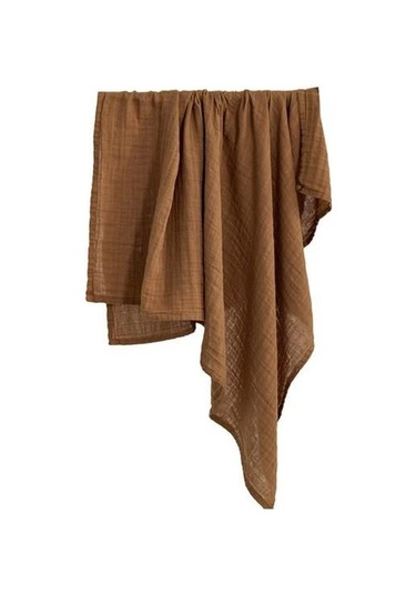 Kahverengi Wrap Bebek Banyo Havlusu İyi Emicilik Ter Havlusu Yumuşak Yenidoğan Yumuşak Gazlı Bez Banyo Havlusu Banyo İçin Kahverengi