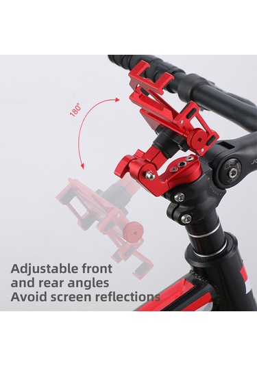 Springsun Bisiklet Ve Motosiklet İçin Dayanıklı Alüminyum Telefon Tutucu - Kırmızı Kırmızı