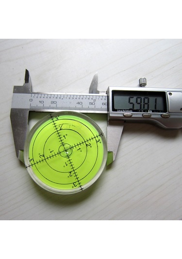 Hangfox 60x12mm Çaplı Evrensel Seviye Niveli - Ölçü Çizgili Dairesel Hava Balonu İle Düzlem Ve Makine Seviyesi Ölçümü