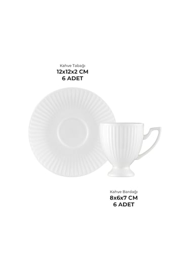İstanbul Porselen Mahir 6 Kişilik Kahve Fincan Takımı