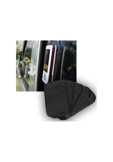 Padalink 5 Adet Siyah Plastik Silikon Araç Anti-skayma Matı 13x7cm - Yapışkan, Toksiksiz, İz Kalmaz, Ev Ve Ofis Uygun