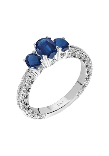 Sirius Pırlanta Ve Oval Safir Taşlı Yüzük 0807R0087