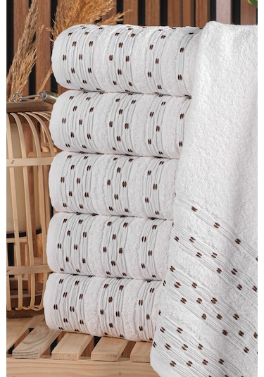 White 6 Adet 50 90 Desenli Havlu Havlu Havlu Seti El Yüz Havlusu Çeyiz Havlusu Beyaz