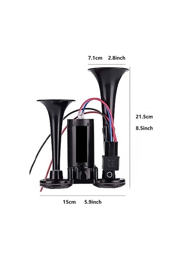 Novahub Yüksek Süper Sesle Korna Korna Korna Kiti, Kiti Havalı Araba Altın 2 150db 12v Ng Altın