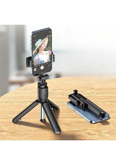 Buffer Masaüstü Tripod Olabilen Telefon Tutuculu Kablosuz Kumand