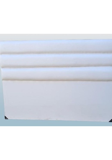 Başlık Dk Çift Kişilik 150'lık Model Suni Deri Beyaz Kumaş Dolgun Dilimli El Yapım