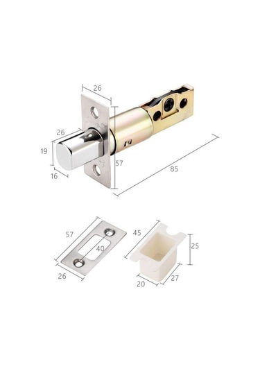 Homyl Kilitli Kapı Kilidi Tek Silindirli Modern Dış Giriş S