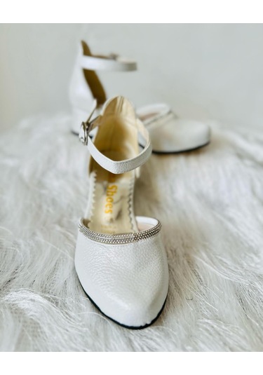 Gala Taş Detaylı Çocuk Topuklu Ayk. Krem