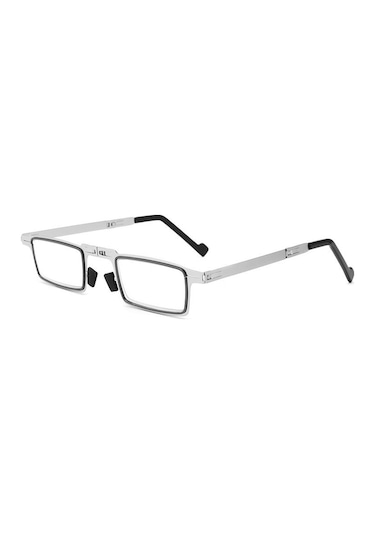 Yaozixa Erkekler İçin Katlanabilir Ultra Hafif Gözlük, Mavi Işık Engelleyici, Yüksek Kaliteli Görüş, Yorulmama, +250 Derece, Kare Çerçeve, Taşıma Kutusu Dahil Beyaz