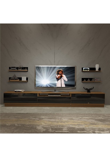 Decoraktiv Trendstyle 270rs Mdf Tv Ünitesi Tv Sehpası Ceviz - Siyah