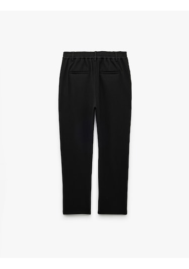 Koton Normal Bel Cep Detaylı Düğmeli Fitilli Chino Pantolon Siyah 6wam40010hk Siyah