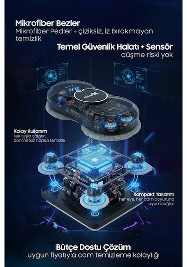 Camx HCR10  Cam Temizleme Robotu Siyah