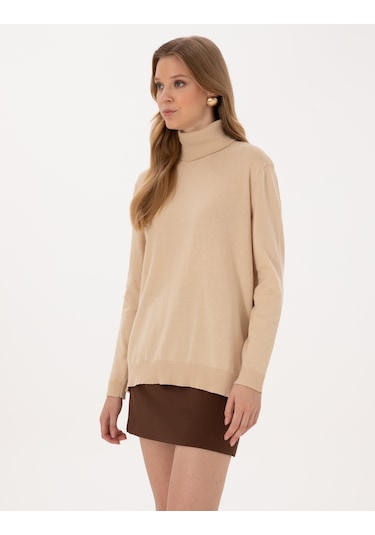 Pierre Cardin Kadın Bej Kazak /triko 50316385-vr011 Bej