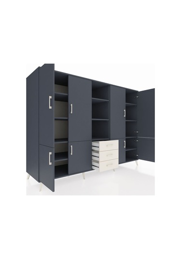 Kronos Dolap 11 Raflı 3 Çekmeceli 8 Kapaklı 220x59x163 Antrasit-a Antrasit-antrasit/aytaşı Kronos Dolap 11 Raflı 3 Çekmeceli 8 Kapaklı 220x59x163 Antrasit-a Antrasit-antrasit/aytaşı