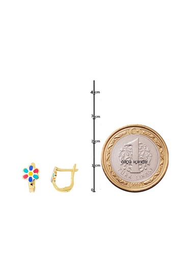 Gökkuşağı Altın Çocuk Küpesi