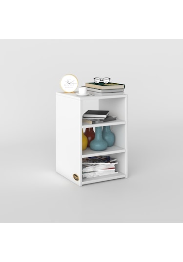 Kenzlife Komodin Panpan Byz 60 39 39 Komidin Kitaplık Ayakkabılık Beyaz