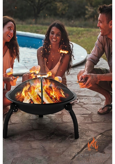 Metal 4 Parça İthal Katlanabilir Ve Taşınabilir Ateş Çukuru-manga