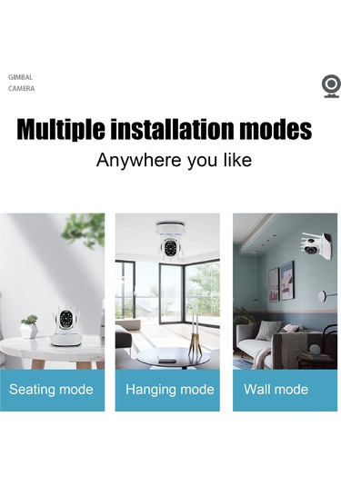 Qingmipy 1080p Hd İzleme Kamerası, 360 Açı Ayarlı, Kablosuz Wifi, İki Yönlü Konuşma, 10m İnfrakırmızı Gece Görüşü, Sessiz Motorlu Güvenlik Kamerası