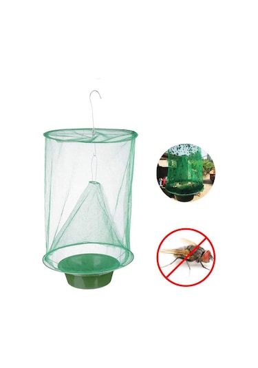 Symbee Yüksek Verimli Askıda Sineği Yakalama Kafesi - Anti-korozif Ağızlı Plastik Kova İle Ev, Çiftlik, Restoran Uygulamalı Sineği Tutucu