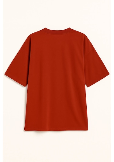 Markapia Kadın Bisiklet Yaka OversizePamuk T-shirt Kremit